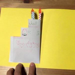 飛び出すカードの作り方 簡単に作れる誕生日ケーキの飛び出すカード ことのは