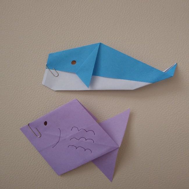 折り紙 魚やクジラをリアルに折って魚釣りゲームをしてみよう ことのは